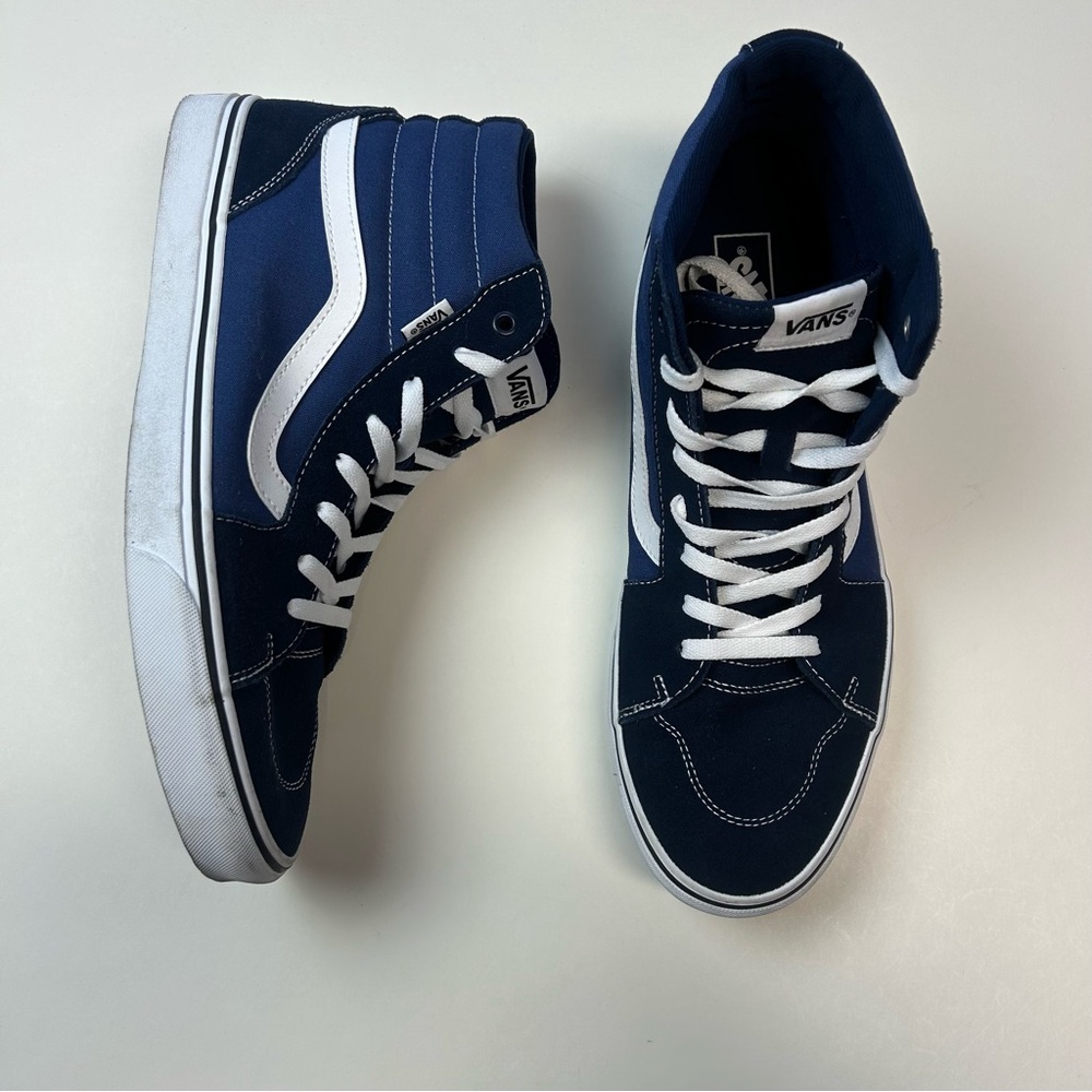 Vans Men’s Filmore Hightop Sneakers Size 13 Navy & White